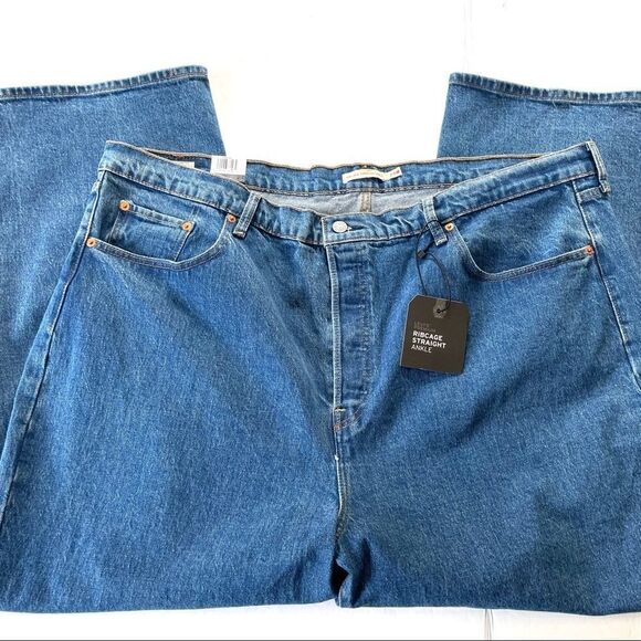 Levi’s Ribcage Straight Ankle Premium Jeans Plus 24W - Picture 4 of 14